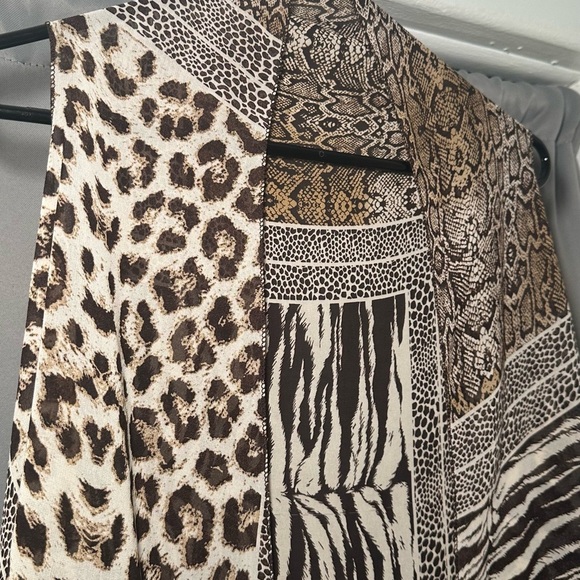 Animal Print Coverup Kimono - Picture 7 of 15